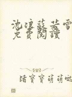 沈浪苏若雪全文免费阅读