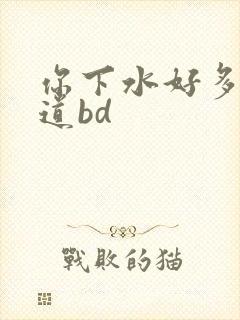 你下水好多下水道bd
