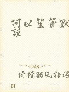 何以笙箫默 小说