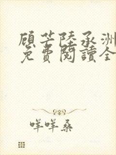 顾芒陆承洲小说免费阅读全文免费阅读下载