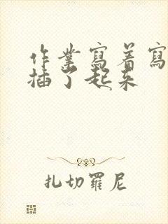 作业写着写着就插了起来