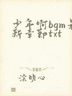 少年啊bgm最新章节txt