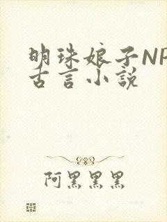 明珠娘子NPC古言小说