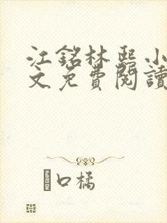 江铭林熙小说全文免费阅读