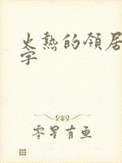 火热的领居中文字