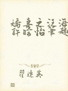 娇妻之泛海之舟许晗怡笔趣阁