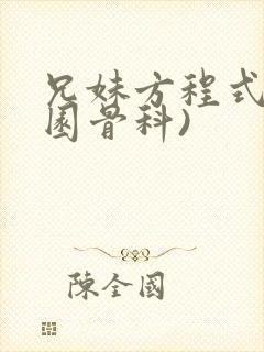 兄妹方程式(校园骨科)