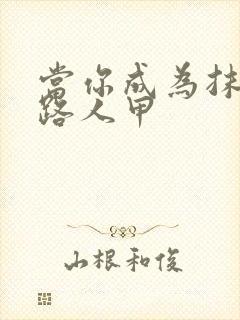 当你成为抹布文路人甲