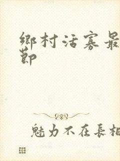 乡村活寡最新章节