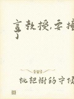 言教授,要撞坏了