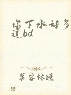 你下水好多下水道bd