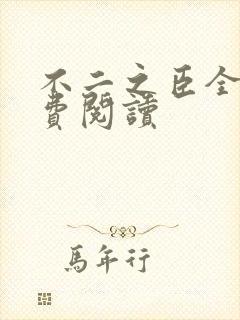 不二之臣全文免费阅读