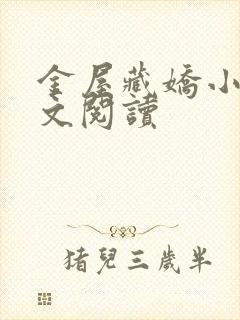 金屋藏娇小说全文阅读