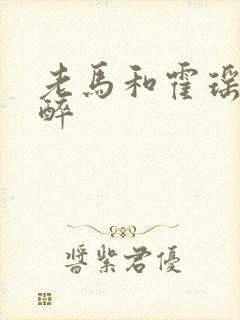 老马和霍瑶瑶喝醉