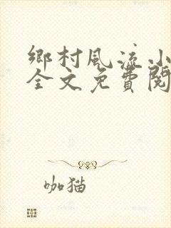 乡村风流小傻子全文免费阅读