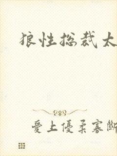 狼性总裁太凶猛