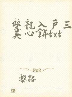 双龙入户三人行夹心饼txt