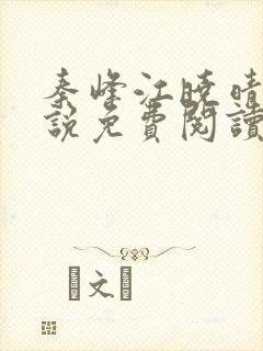 秦峰江晓晴的小说免费阅读