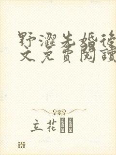 野涩先婚后爱全文免费阅读笔趣阁