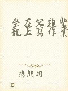 坐在父亲紫色大龙上写作业