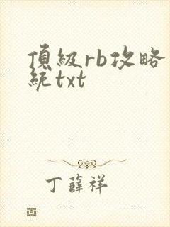 顶级rb攻略系统txt