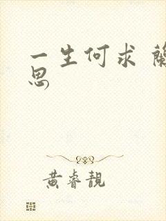 一生何求 兰思思