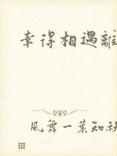 幸得相遇离婚时