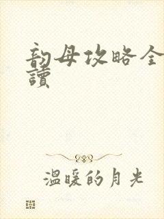 韵母攻略全文阅读