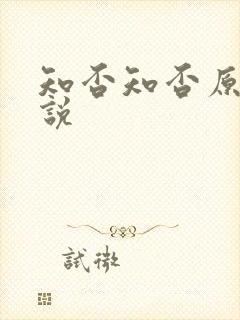 知否知否原著小说