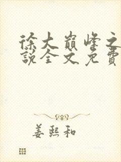 徐大巅峰之路小说全文免费阅读