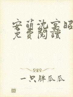 安萌沈宴昭小说免费阅读