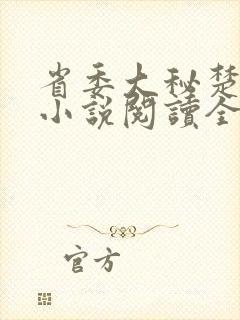 省委大秘楚东恒小说阅读全文