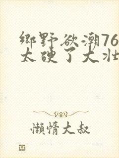 乡野欲潮76章太硬了大壮下载