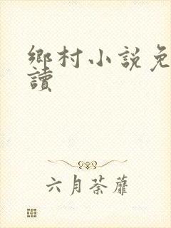 乡村小说免费阅读