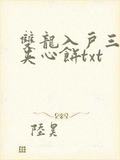 双龙入户三人行夹心饼txt