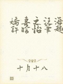 娇妻之泛海之舟许晗怡笔趣阁