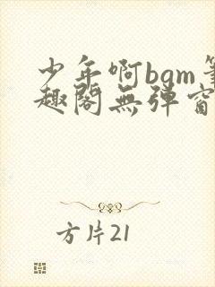 少年啊bgm笔趣阁无弹窗免费