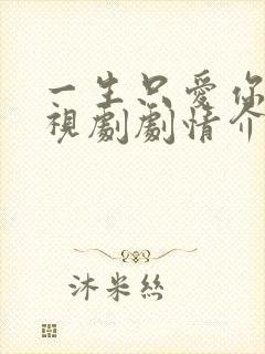 一生只爱你 电视剧剧情介绍