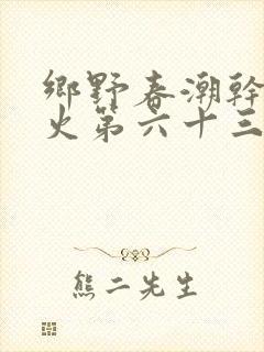 乡野春潮干柴烈火第六十三章