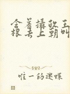 含着摄政王的紫根去上朝叫什么