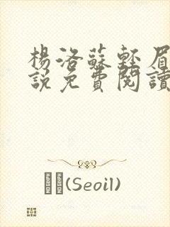 杨洛苏轻眉笔小说免费阅读