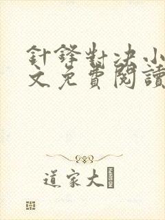 针锋对决小说全文免费阅读完整版