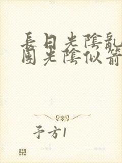 长日光阴乱作一团光阴似箭