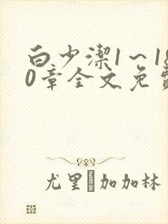 白少洁1～180章全文免费