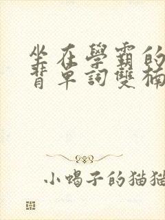 坐在学霸的鸡上背单词双楠