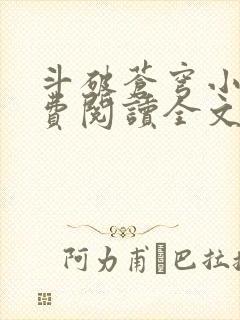 斗破苍穹小说免费阅读全文无弹窗