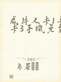 成片人卡1卡2卡3手机免费看