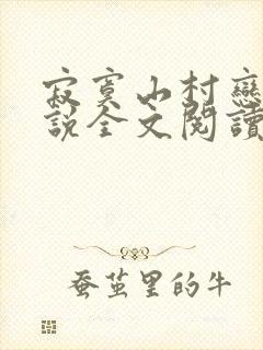 寂寞山村恋上小说全文阅读