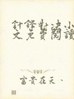 针锋对决小说全文免费阅读完整版