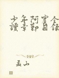 少年阿宾全文阅读章节目录